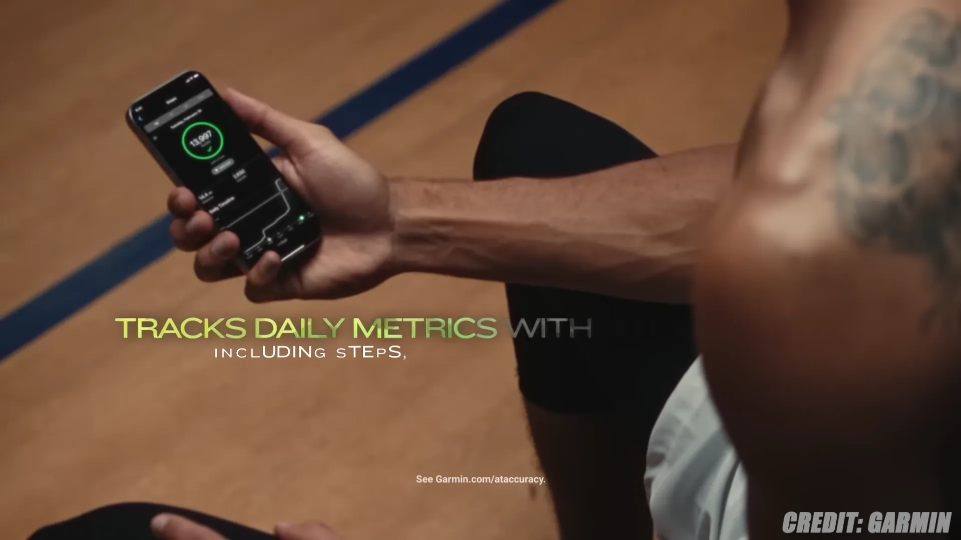 Garmin Connect-appen viser daglige metrikker fra HRM-Pro Plus