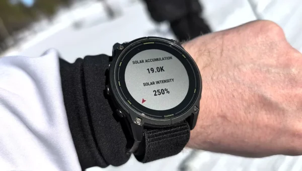 Garmin Enduro 3 solar accumulation screen